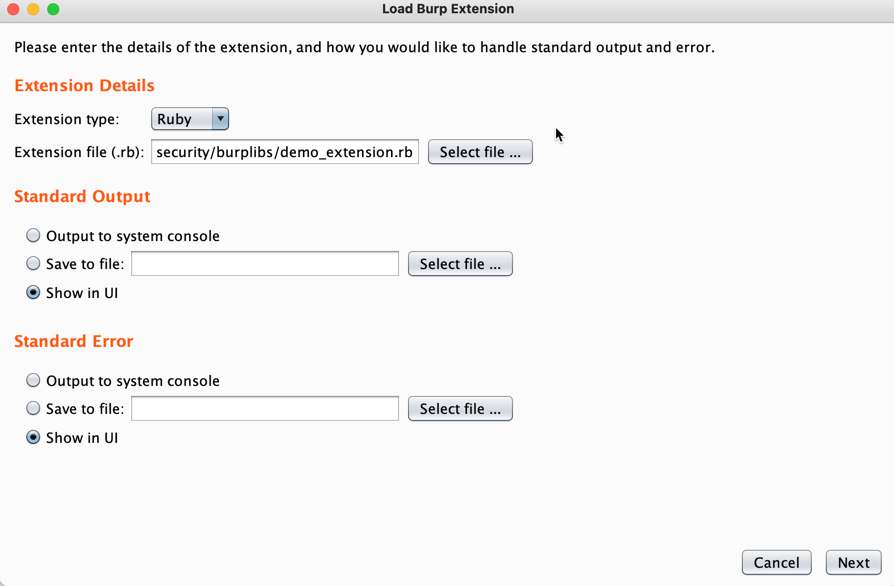 Add Extension